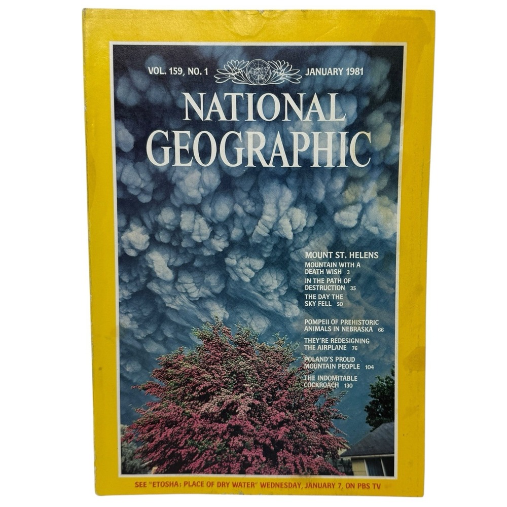 National Geographic‎ Magazine JAN 1981 Mount ST, Helens Pompeii of Prehistoric